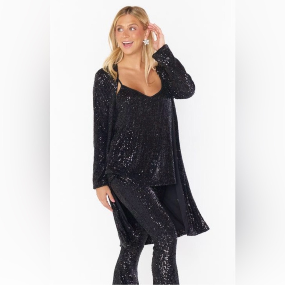 Show Me Your Mumu Black Sequin Encore Kimono - Picture 5 of 9